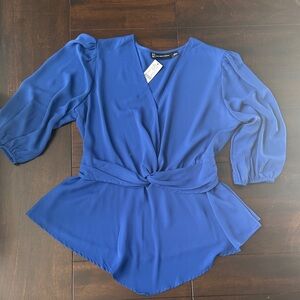 New York & Company Royal Blue Blouse